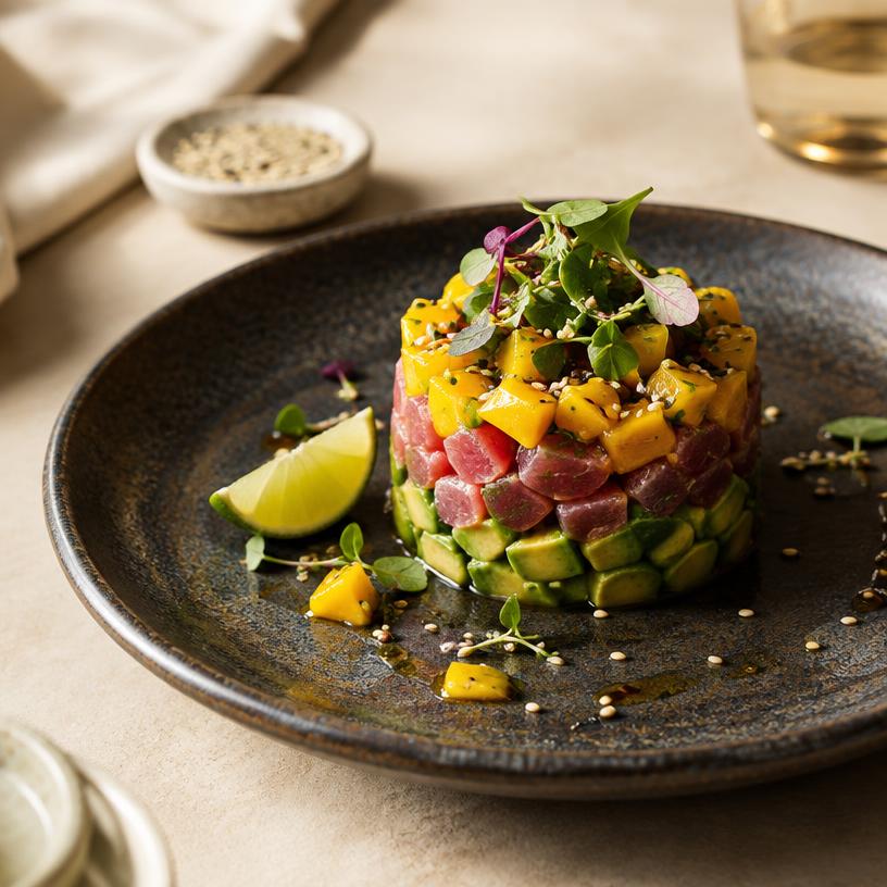 Tartar tropical de atún